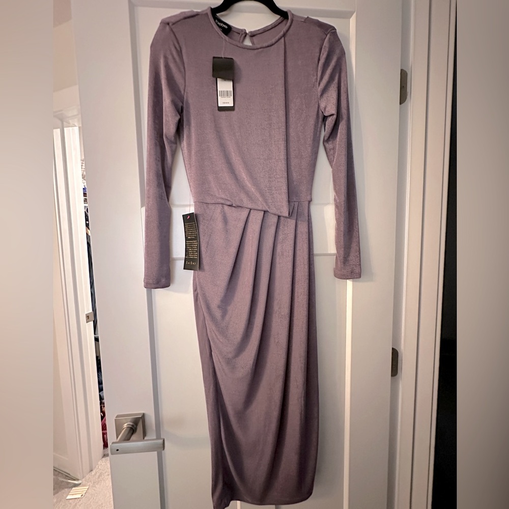 XS BEBE low back lavender dress